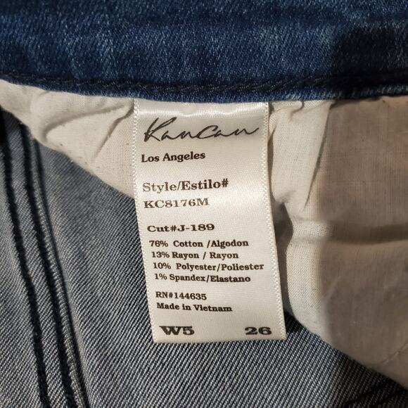 KanCan Distressed Light Wash Mid Rise Skinny Jeans Womens Size 26 Ripped Grunge - Picture 9 of 11